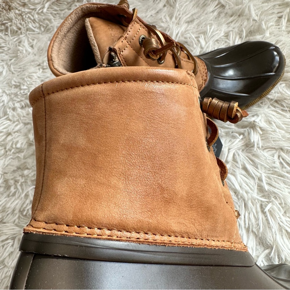Sperry Womens Saltwater Starlight Tan Water Resistant Duck Boot New Size 6 - Picture 7 of 9